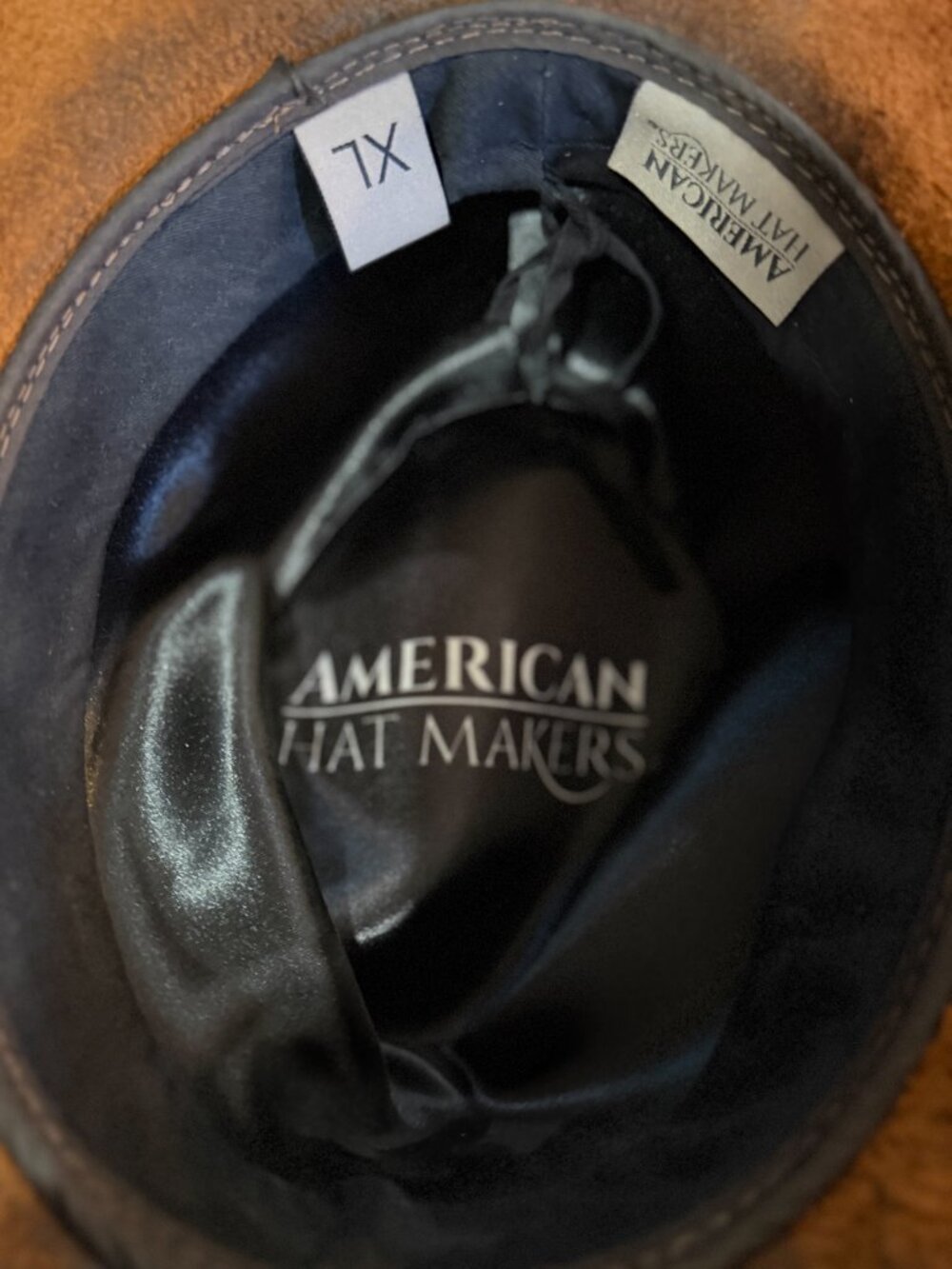 American Hat Makers XL Leather Wool Felt Fedora Feather Hat - Picture 7 of 7